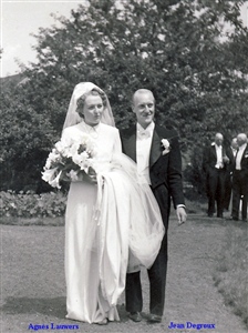 Mariage de Agnès Lauwers et Jean Degroux, le 11 juillet 1939 à Hoeilaart