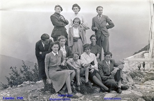 En exil en France, au pic du Ger (Lourdes)  1940