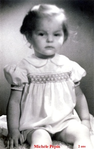 Michèle Pepin en 1948 (elle a 2 ans)