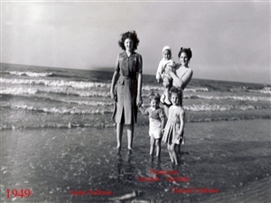 Anita et Claude Delfosse se sont beaucoup occupées de Jacques, Michèle et Françoise.  Pâques 1949