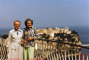 Les 2 soeurs Josée et Marguerite à Monaco, en avril 1982