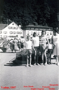Visite de Vaduz, capitale du Lichtenstein, en 1957