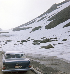 Tourisme au Grossglokner en 1965, avec l'Opel Capitaine familiale