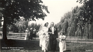 Mariage de Marguerite Lauwers et Jean Pepin, à Hoeilaart, dans la propriété "Les Etangs"