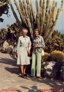 Les 2 soeurs Josée et Marguerite Lauwers, en avril 1982, à Monaco
